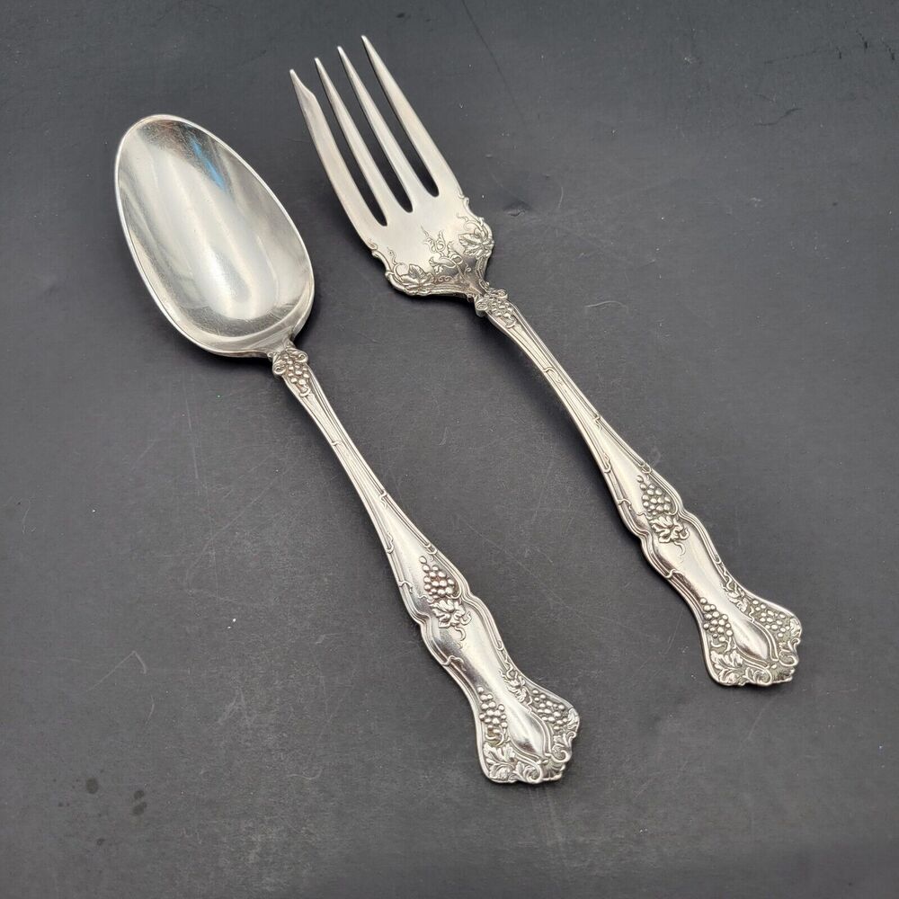 1847 Rogers Bros. Silverplated Vintage Pattern Grape Salad Serving Set